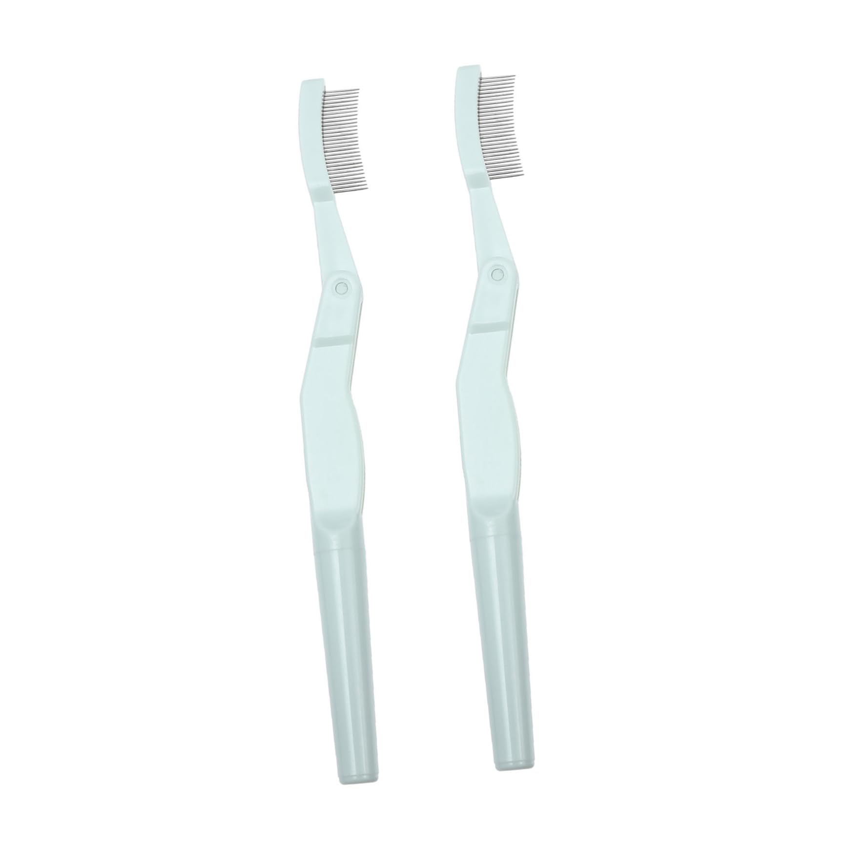 Baluue Beauty Comb for Eyelashes Stainless Steel Eyelash Comb Brush Folding for Easy Travel and Storage Random