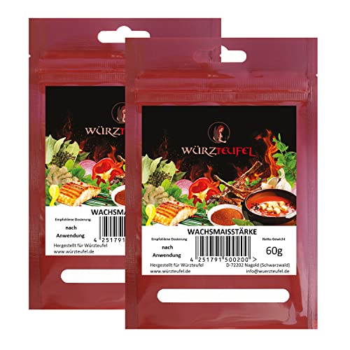 Wachsmaisstärke, Instant - Maisstärke natürlich, sehr kremig, klumpenfrei löslich, EU-Qualität. 2 Beutel je 60g (120g)