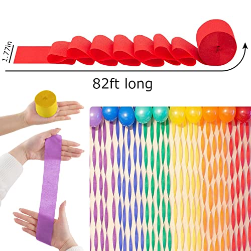 Biubee 12 Rolls Crepe Paper Decorations In 12 Colors- 82Ft Crepe Paper Decors For Birthday Party, Wedding, Festival Ornament, Assorted Color (1.77Inch) #TOP5
