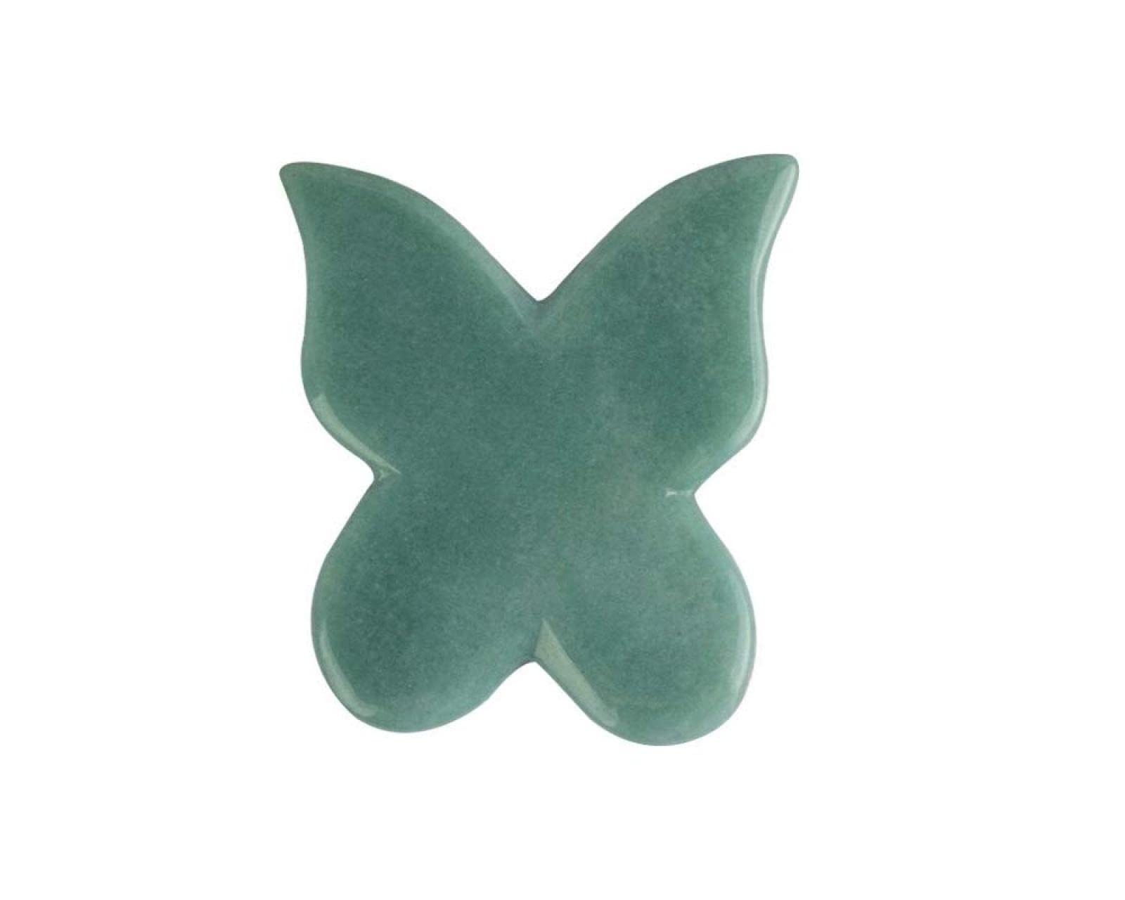 Herramienta de masaje de raspado de mariposa Gua Sha de cristales naturales, piedra preciosa de cuarzo for masaje de estiramiento y estiramiento facial, obsidiana decoración de la habitación ( Color :