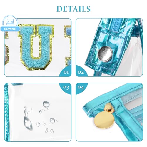 Image of COSHAYSOO Sunscreen Bag Clear Makeup Toiletry Pouch Beach Vacation Essentials for Women Teen Girls Trip Gifts Summer Pool Travel Must Have Accessories Waterproof Stuff