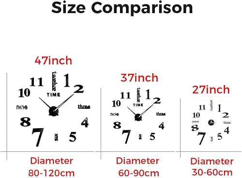Miniatura 6 de KOPee Reloj de pared grande 3D Reloj de pared DIY Reloj de cuarzo Relojes de acrílico Espejo Pegatinas Horloge Murale Decoración del hogar 2022