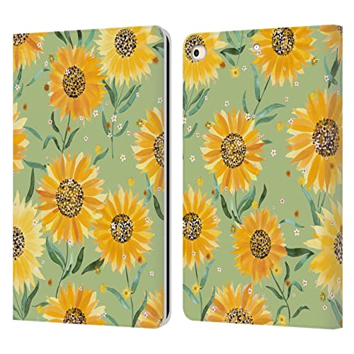 Étui Portefeuille en Cuir iPad 9.7 Voyagez Léger avec la Coque Ninola Tournesols Pratique
