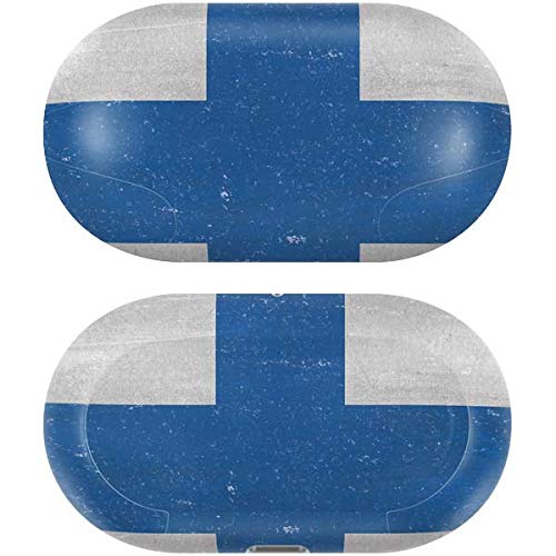 Skinit Decal Audio Skin Compatible with Galaxy Buds+ - Officially Licensed Originally Designed Finland Flag Distressed Design