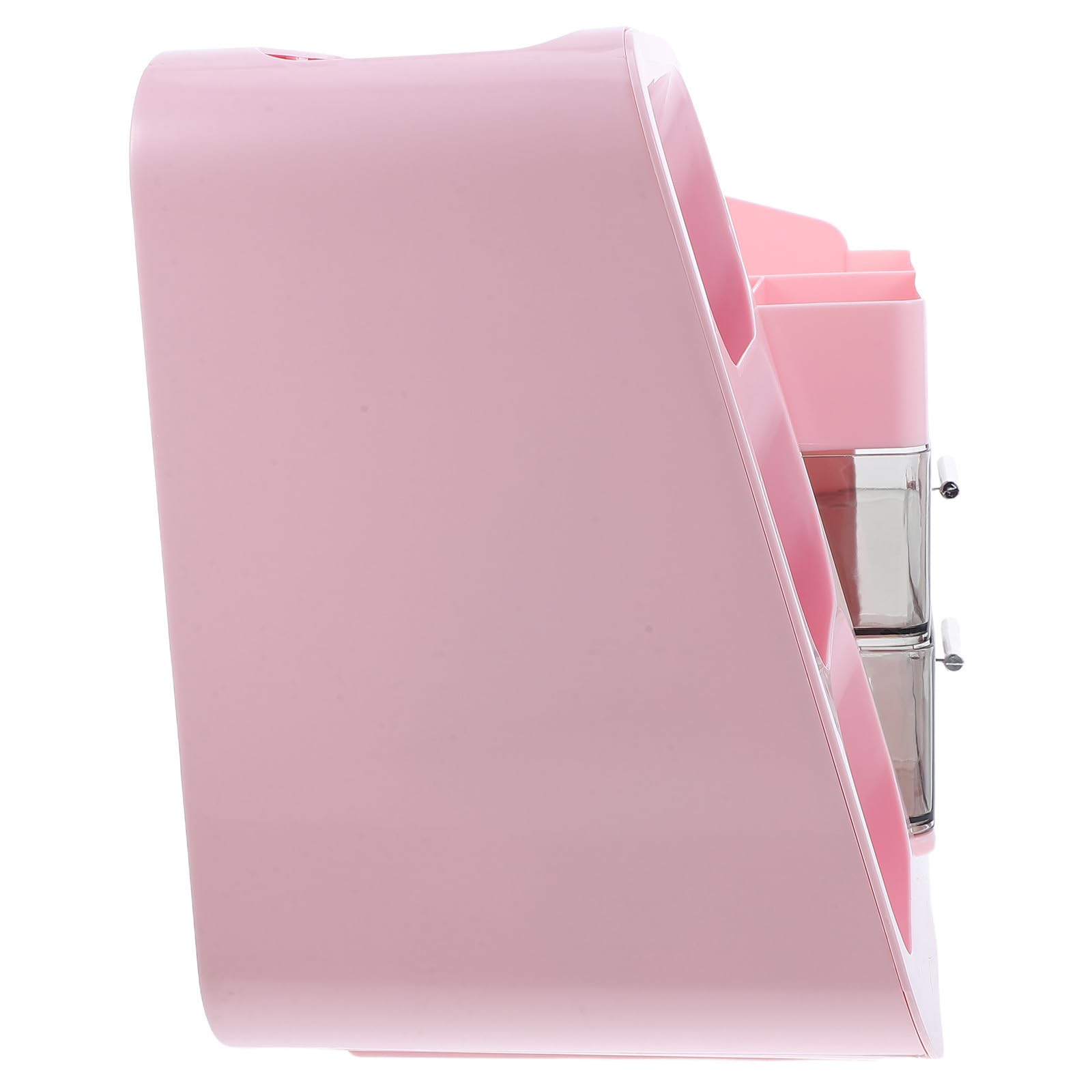 Ciieeo Make Up Organizer aus Kunststoff mit Schubladen Große Aufbewahrungsbox für Kosmetikartikel Rosa mit Unterteilten Fächern für Schminktisch und Badezimmerablage