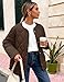 Flygo Women's Oversized Quilted Lightweight Jacket Button Down Puffer Padded Outerwear with Pocket(Coffee-M)