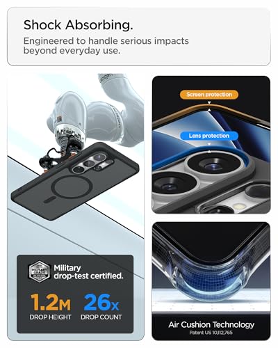 Image of Spigen for Galaxy S26 Ultra Case, Ultra Hybrid MagFit [Anti-Yellowing] [Compatible with MagSafe] [Fast Wireless Charging] - Frost Black