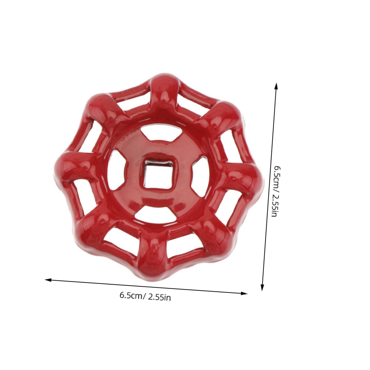 WOONEKY Decorative Gate Valve Handle Red Metal Hand Wheel Valve Replacement Handle Set