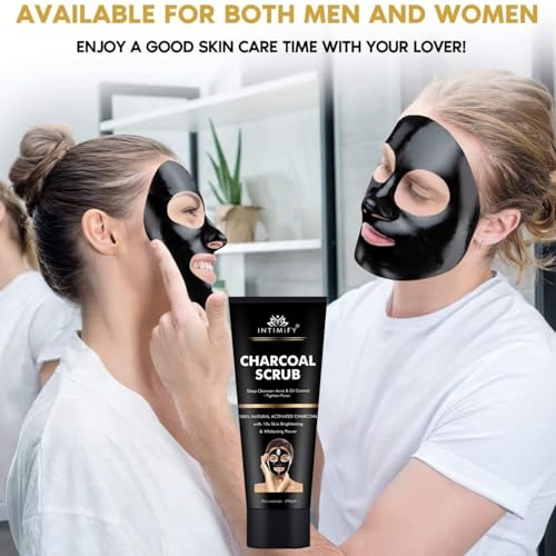 Image of INTIMIFY Charcoal Peel Off Mask | Removes Blackheads and Whiteheads | Tan Removal & Anti Pollution | For Men & Women (100 gm)