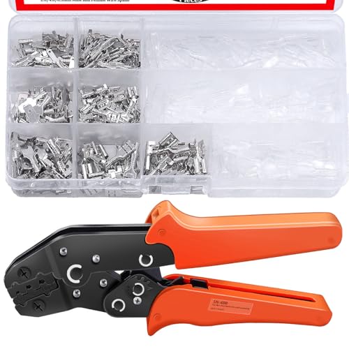 Twidec/360Pcs 2.8/4.8/6.3mm Quick Splice Male and Female Wire Spade Connector