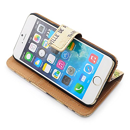 Casea Packing Bcov Paris Tower Bird Card Slot Leather Wallet Cover Case For Iphone 6S #TOP5