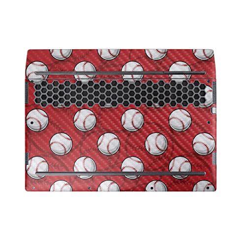 Image of MightySkins Carbon Fiber Skin Compatible With Alienware M17 R5 (2022) Full Wrap Kit - Tiled Baseball | Protective Durable Textured Carbon Fiber Finish | Easy To Apply & Change Styles | Made in the USA
