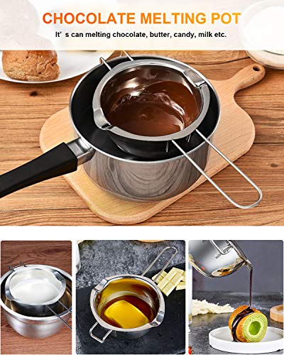 image for SONGZIMING Stainless Steel Double Boiler Pot with 600ML for Melting Ch