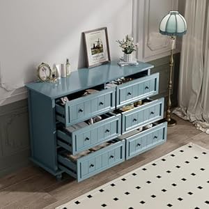 Scurrty6drawerdresserantiquechestofdrawerslargecabinetwithstoragebigdresserforclothesinlivingroombedroomblue Urban Country Home Decor Scurrty 6 drawer dresser antique chest of drawers large cabinet with storage big dresser for clothes in living room bedroom blue urban country home decor