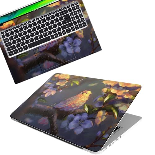 Image of Galaxsia Floral D63 Full Body Vinyl Laptop Skin /Sticker /Cover Upto 15.6 Inches Laptops Laminated-Removable-HD Quality Compatible for Hp-Dell-Sony-Lenovo-Asus etc.(15x10 Inches)