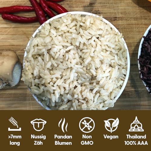 Yum Asia Thai Hom Mali Premium brauner Jasminreis – 5kg