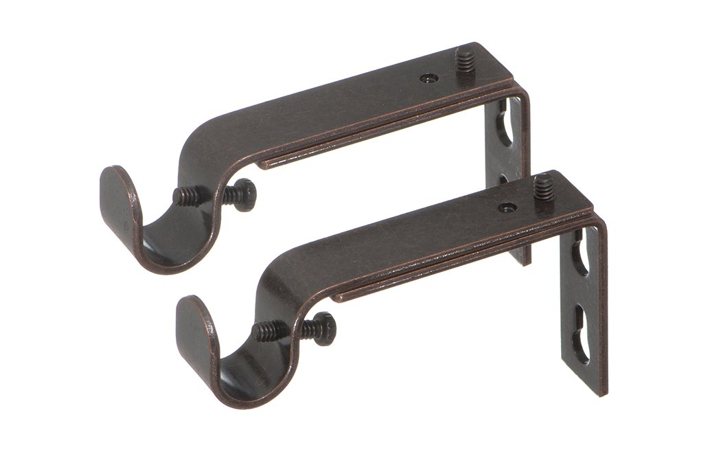 Ivilon Warm Gold Curtain Rod Brackets - Set of 2 -9