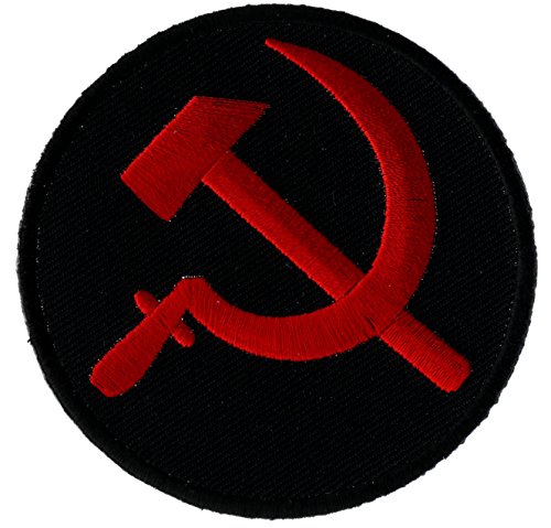 Russian Russia Red Hammer & Sickle on Black Patch 3 inch IVANP5458