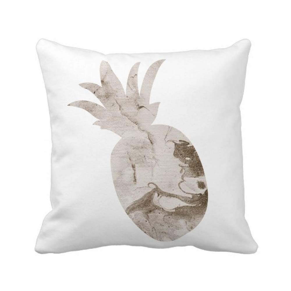 Housse de coussin ananas carrée gris pollué pour canapé usé à relooker