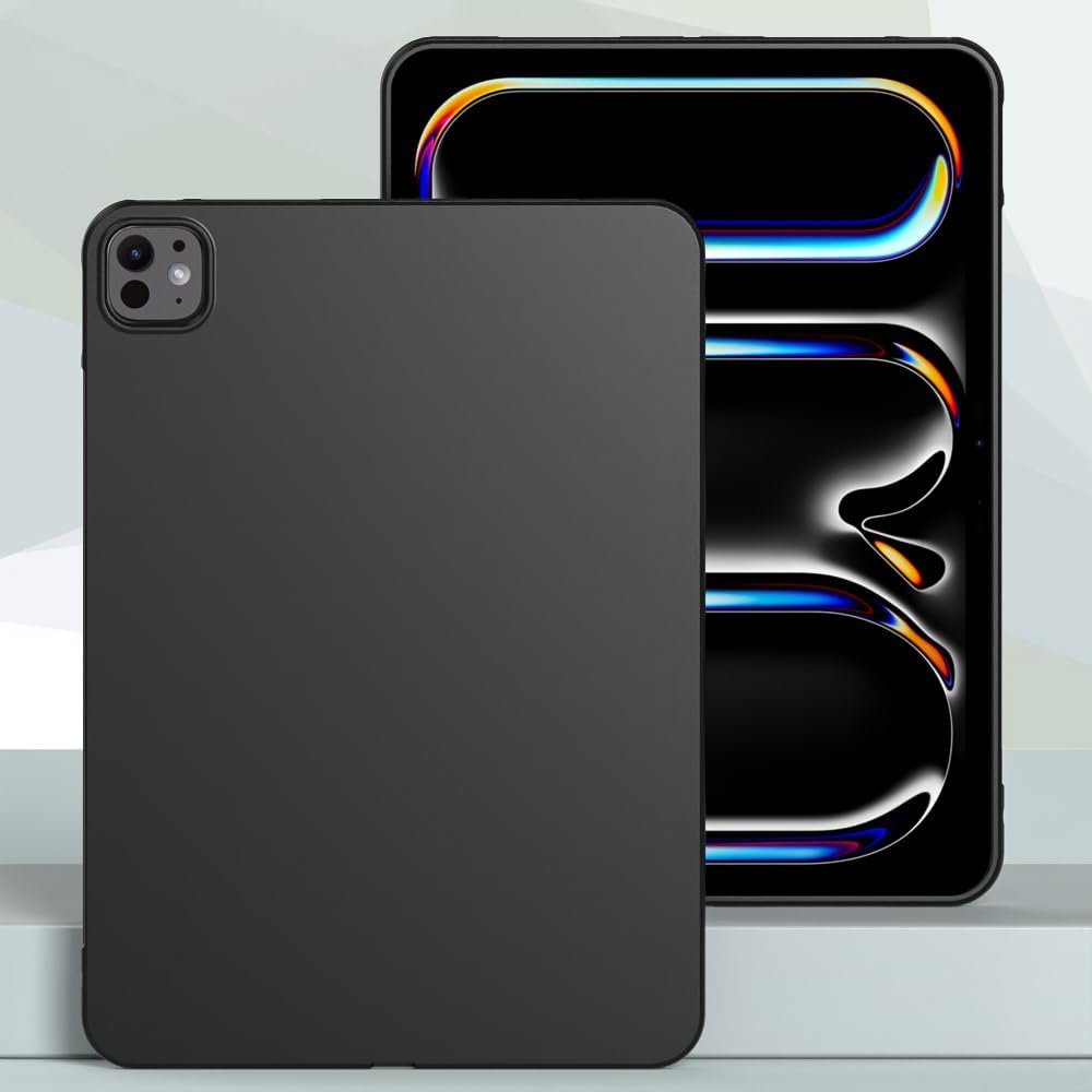 for New iPad Pro 11 Inch Case M4 (2024, 5th Gen), Slim Design Soft TPU Protective Cover for iPad Pro 11 Inch M4(2024, 5th Generation) Tablet, Black image 2