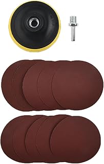 GOOFFY 10個セット 4インチ サンディングディスクパッドキット ドリルグラインダーロータリーツール用 バッカープレート付き 1000グリットサンドペーパー付き 研磨ディスク