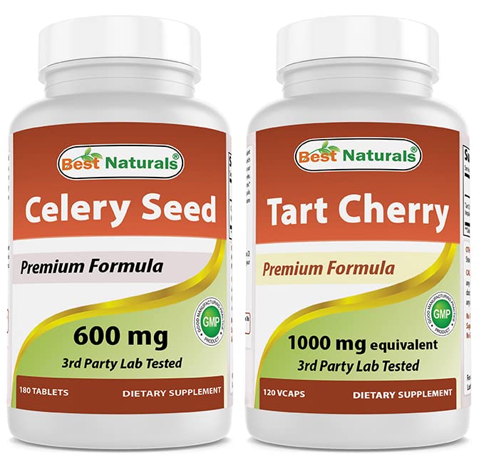 Best Naturals Celery Seed 600 Mg & Tart Cherry Extract 1000 mg