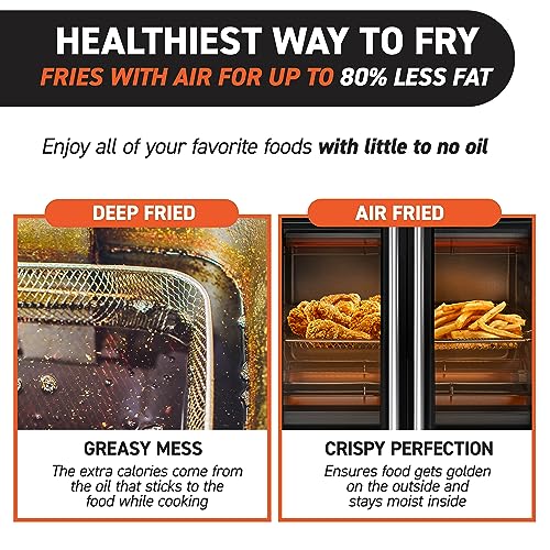 Gourmia GTF7460 Toaster Oven Air Fryer Combo 17 Cooking Presets 1700W French Door Digital Air Fryer Oven 24L Capacity Accessories thumb #4
