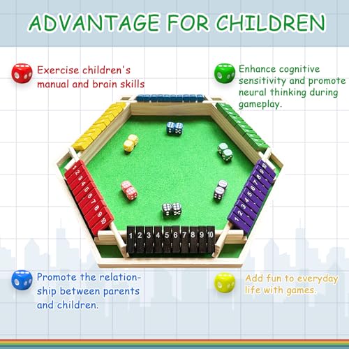 Juego de Mesa Shut The Box para 6 Jugadores miniatura 5