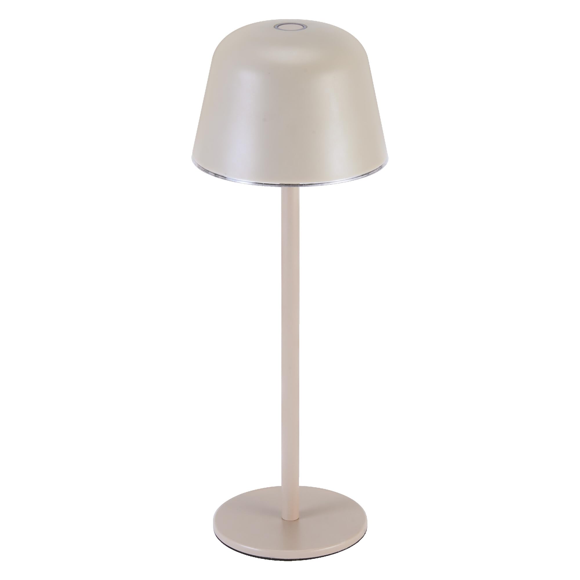 LEDVANCE Iluminación exterior ENDURA STYLE TABLE, 2,5W, 200lm, beige, lámpara de mesa, batería recargable, tipo de protección IP54, regulación progresiva, función de memoria de luminosidad
