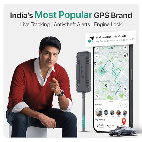 Image of Onelap LocoShield 2025 Waterproof GPS (4G SIM + Remote Engine Lock Compatible) - IP67 Wired GPS Tracker for Bike, Car etc | Bike Wash Protect | Plug & Play | Engine On /Off Alerts | 1 Year Mobile App