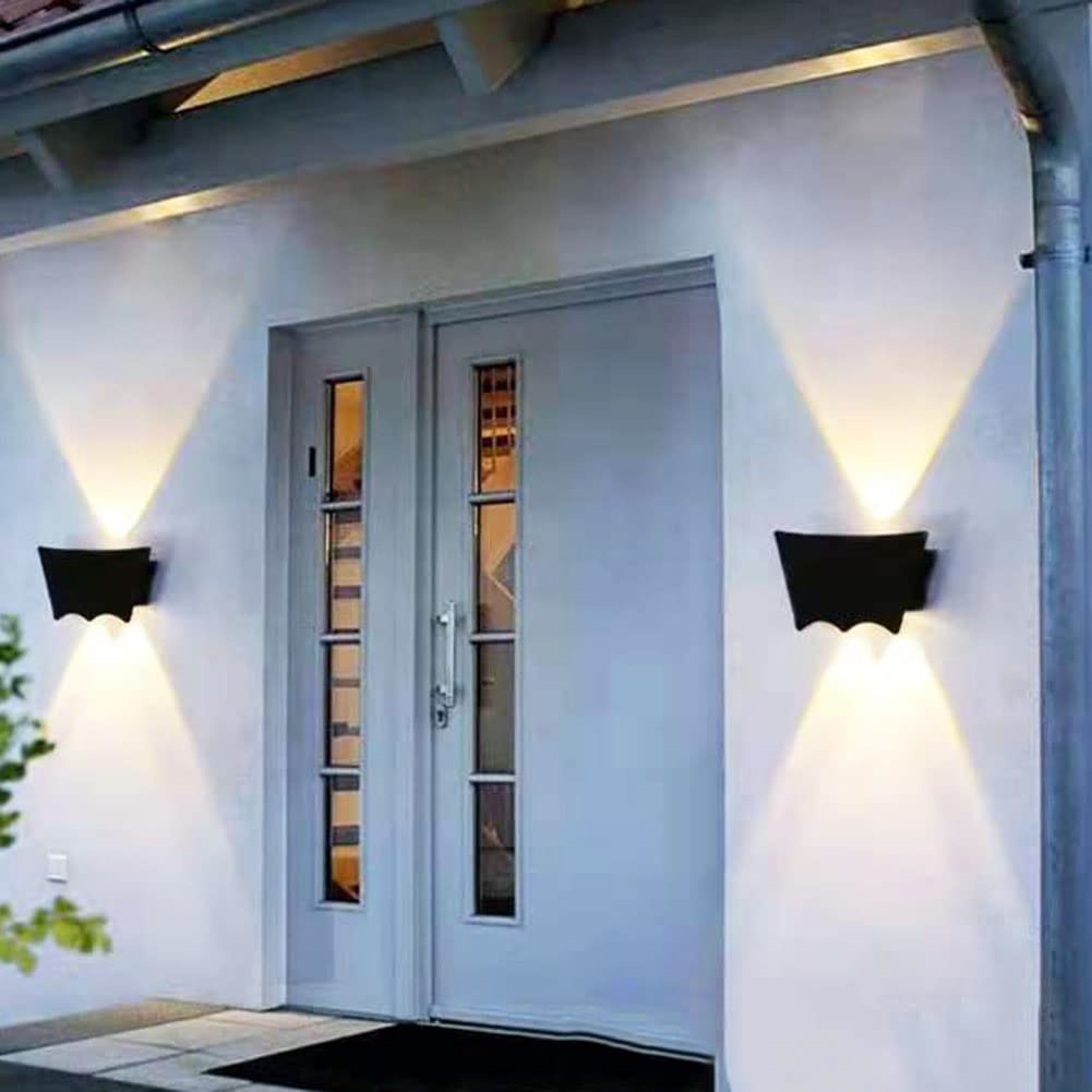 Zewnętrzne kinkiety LED wysokie i niskie IP65, wodoszczelne, aluminiowe oświetlenie ganku, nowoczesne oświetlenie zewnętrzne do ogrodu, patio, domu, drzwi wejściowych, 9 W