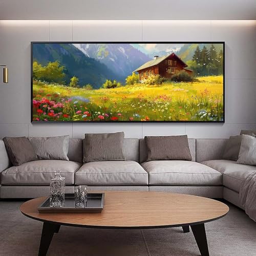 Peinture diamant adulte grand format pour décorer votre salon