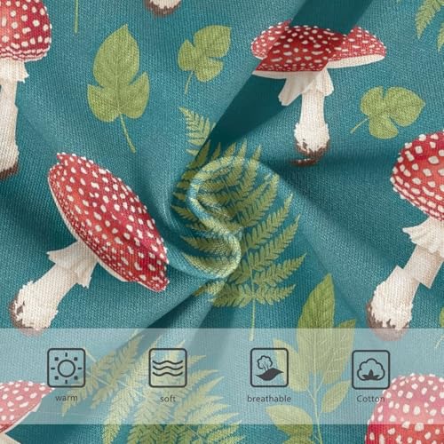 Joisal Cotton Toddler Girls Underwear Vibrant Red Mushrooms Green Cute Panties Girl Print Briefs Undies Kids 2t3