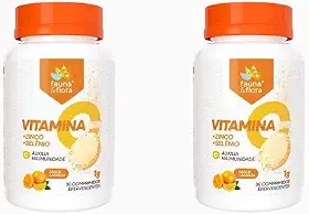 Vitamina C Zinco Selênio com 60 comprimidos Efervescente 1000mg