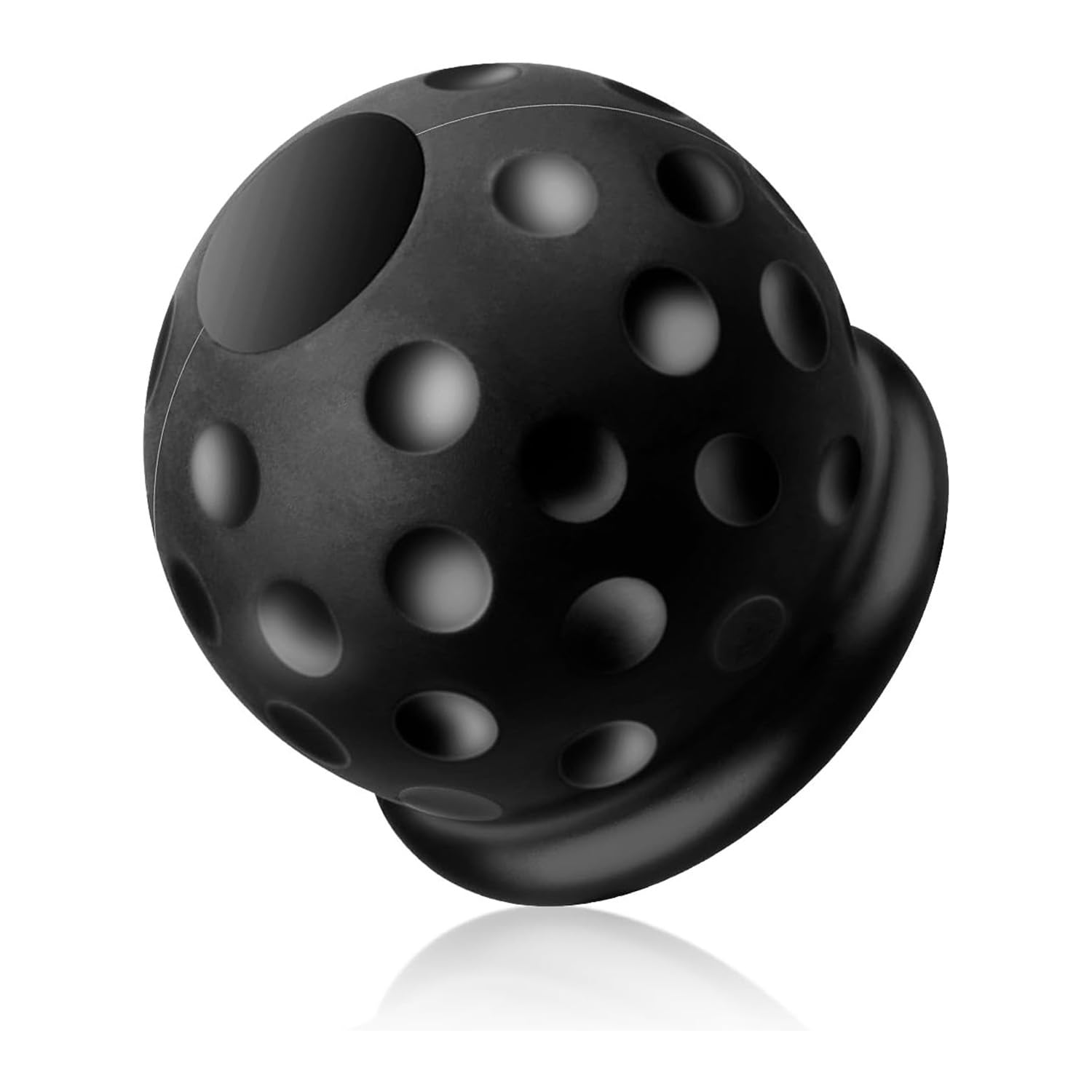 Tow Bar Ball Cover Trailer Ball Head Cover, Soft PVC Protection for 50mm Hitch Balls, Abrasion Resistant Dust Proof Tow Ball Cover(Black)