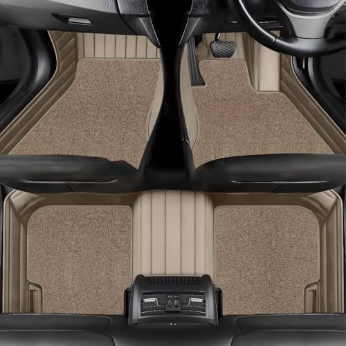 Image of NEXTA 9D Premium Custom Fitted Car Tray Mats Compatible with Nissan Gravite (Beige)
