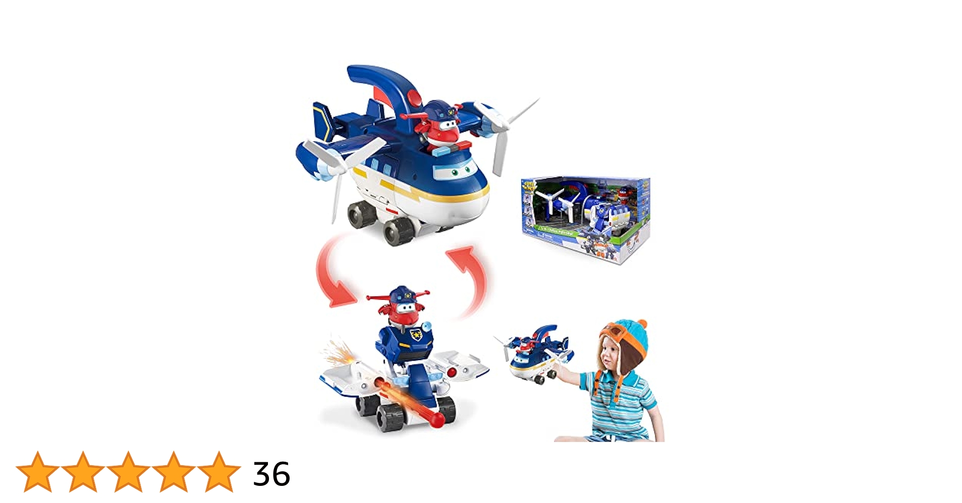 Amazon.co.jp: Super Wings おもちゃ飛行機、パトロールカー、高