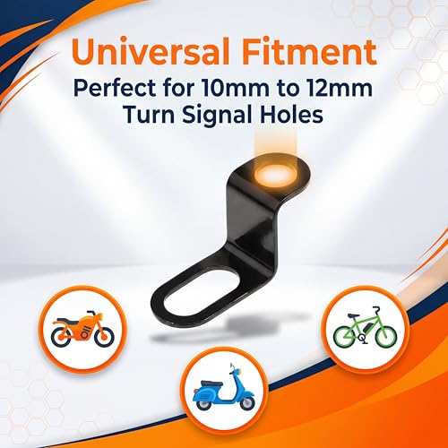 Image of 4 PCS Motorcycle Turn Signal Mounting Brackets, Motorcycle Turn Light Support Holder Stand,12mm Hole Indicator Relocation Bracket, L Shape Shock Brackets Metal Holder for Harley, Honda, Suzuki