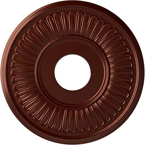 Image of 15 3 /4 inchOD x 3 7 /8 inchID x 3 /4 inchP Berkshire Ceiling Medallion (Fits Canopies up to 7 inch), Hand-Painted Antique Copper