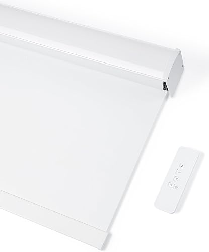 JaeJaes Persianas enrollables motorizadas, persianas motorizadas opacas con control remoto, compatibles con Alexa, color blanco, 37 pulgadas de JaeJaes Persianas enrollables motorizadas, persianas motorizadas opacas con control remoto, compatibles con Alexa, color blanco, 37 pulgadas de