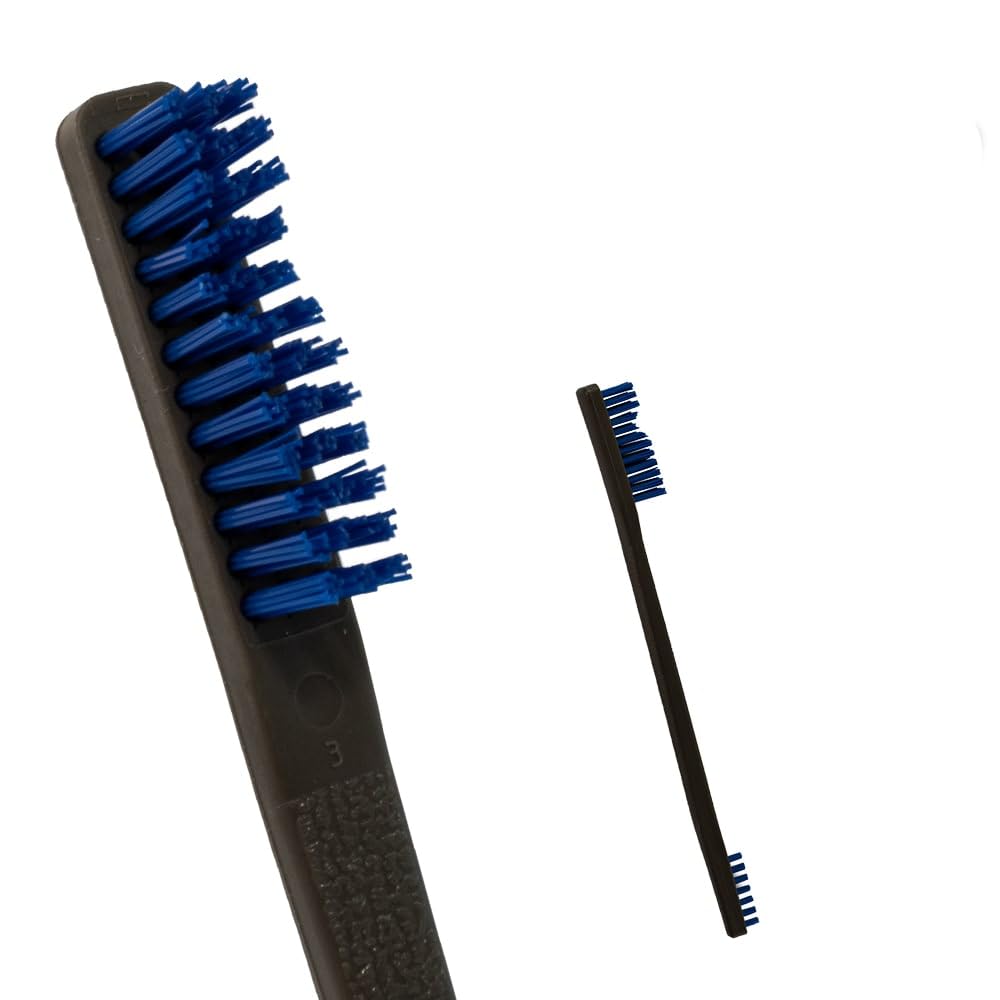 Otis 50 Pack Blue Nylon AP Brushes, Double-Ended for Versatile Cleaning, Comfortable Grip, Made in USA (IP-316-BLU-50)