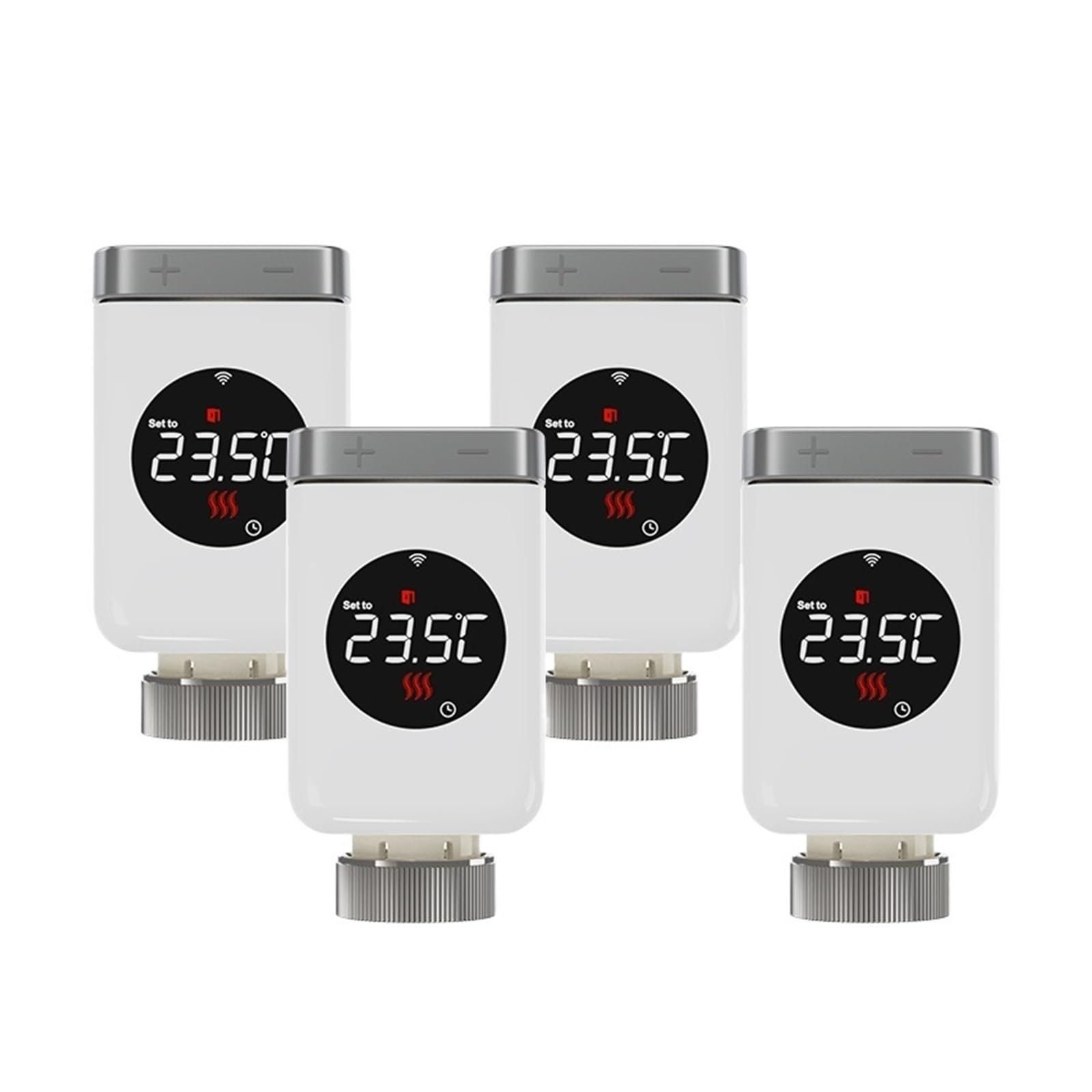 Inteligentny Termostat Domowy, Siłownik Zaworu Grzejnikowego, Termostatyczny Zawór TRV, Regulator Temperatury OszczęDza Energię I Koszty Ogrzewania(TRV801Z 4PCS)