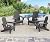 SERWALL Foldable Adirondack Chair, HDPE Adirondack Chair with Wood-Texture-Gray