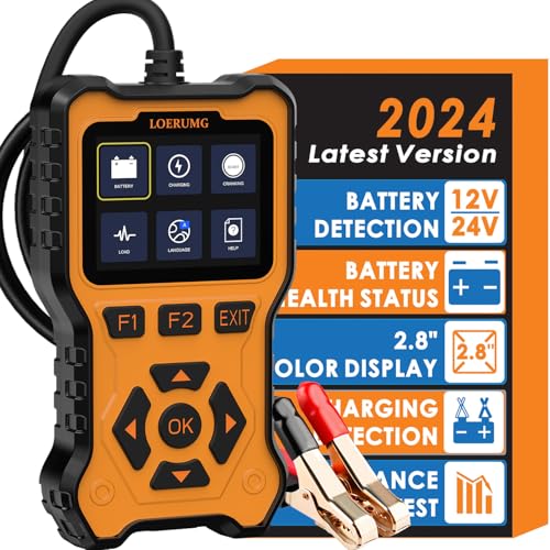 LOERUMG Testador de bateria de carro 12 V 24 V ...
