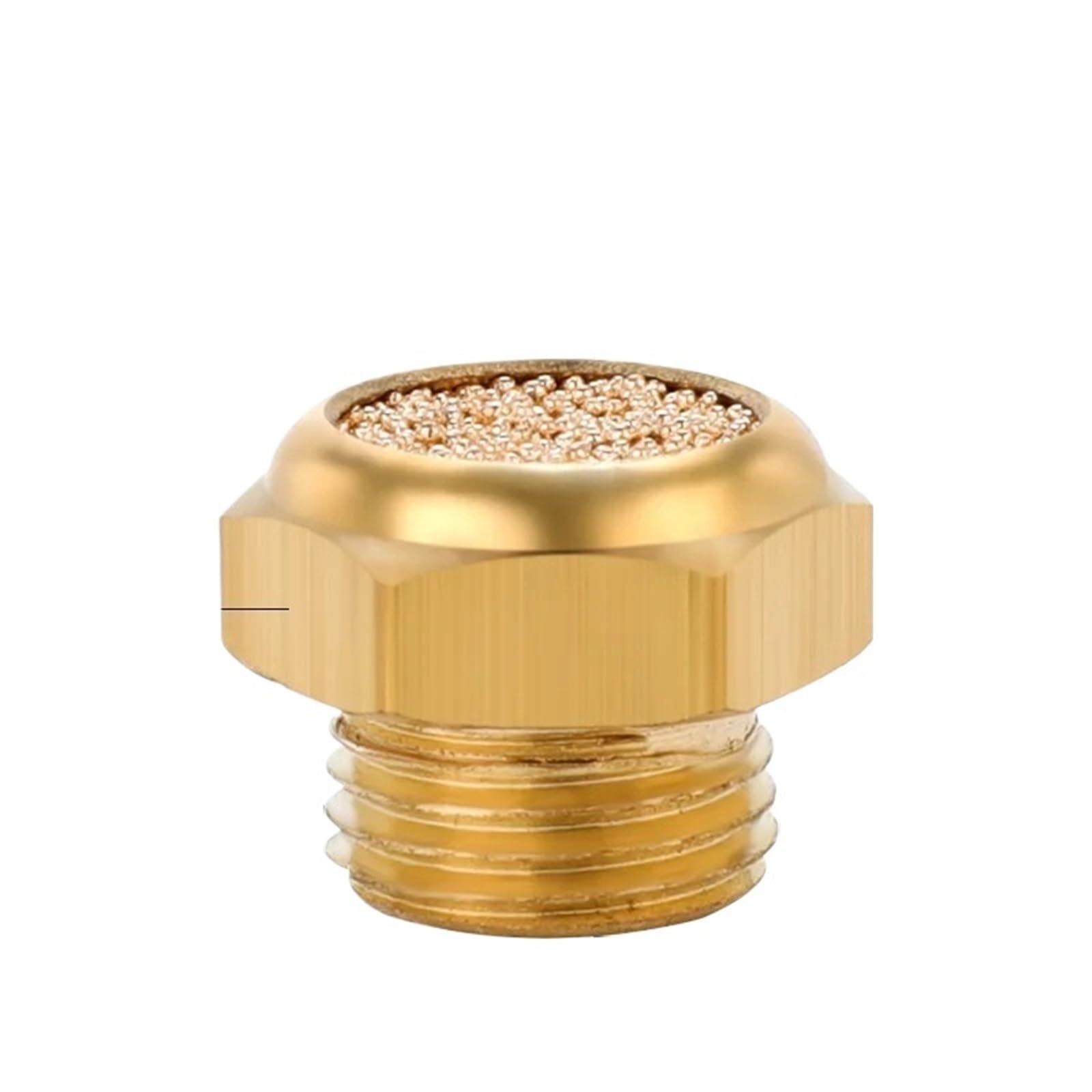 Filtro antirumore dell’aria, Silenziatore di scarico pneumatico in ottone, silenziatore, acceleratore, filettatura BSPT, confezione da 100 misure multiple(Flat 1l8)