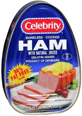 Celebrity Gelatin Added Boneless Ham 12 oz (6 Pack)