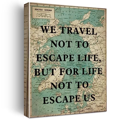 Enhance Your Personal Growth Journey with These Amazon India Finds 29 Retro Style Inspirational Travel Quote Print Canvas Wall Art Home...