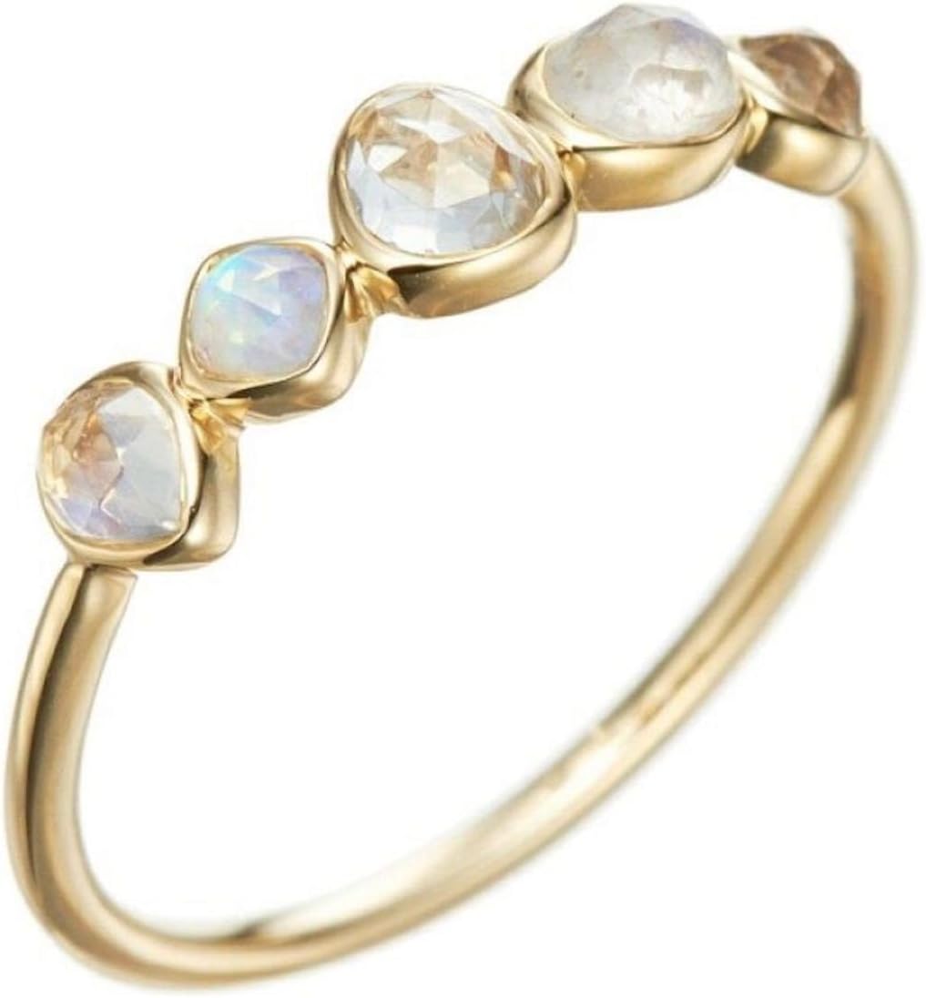 アガット agete K10 オパールリング 11号 agete 指輪 リング K10マザー