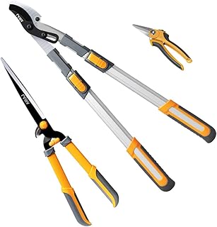 Sponsored Ad - AIRAJ 3Pcs Professional Hedge Lopper Set,27" Tree Loppers,24'' Heavy Duty Hedge Shears and 7.5'' Cut Easy H...