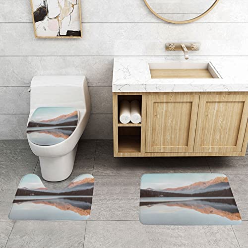 Badematten Set 3 Teilig,Toilettenmatte Set,3Er Badgarnitur Badezimmer Matte Set Dusch Bade Matte Vorleger Teppich 3D… – Bild 3